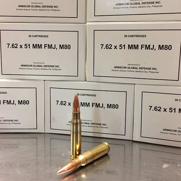 Armscor Precision 7.62x51 (308) 147 gr. FMJ M80 20 rnd/box